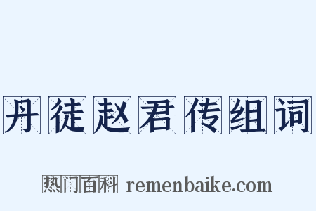 丹徒赵君传组词是什么意思的图片